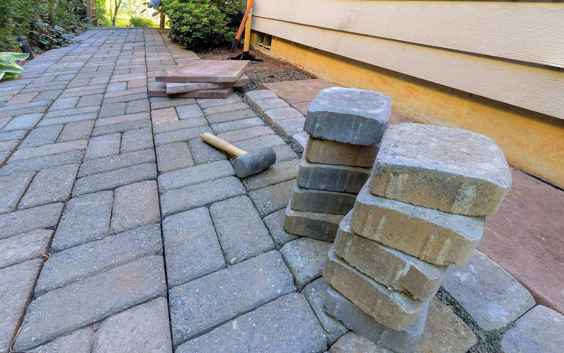 stone paver installation in Reno, Nevada